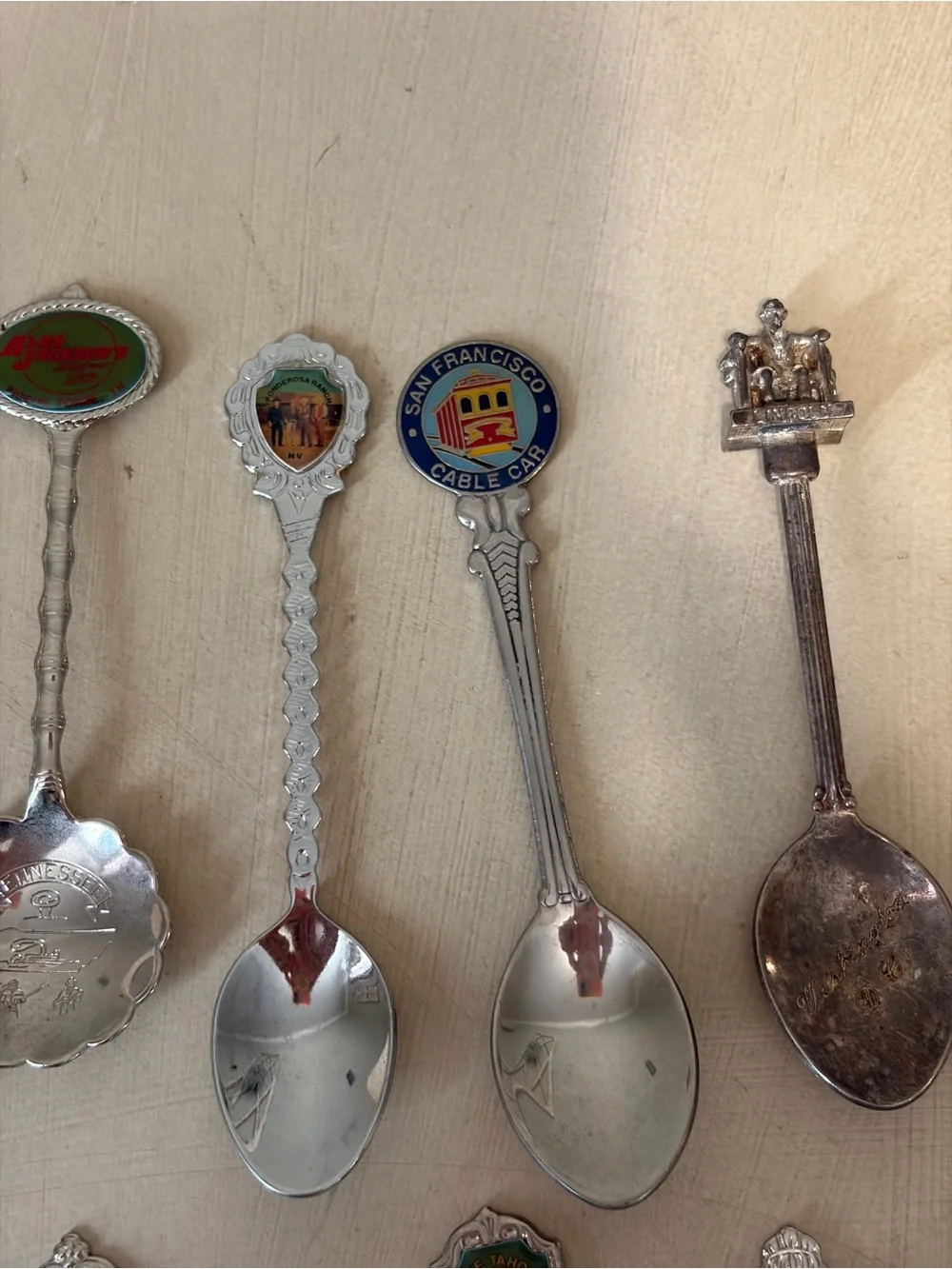 State Souvenir Spoon Vintage Set Of State Enamelled Collectibles-25 In All